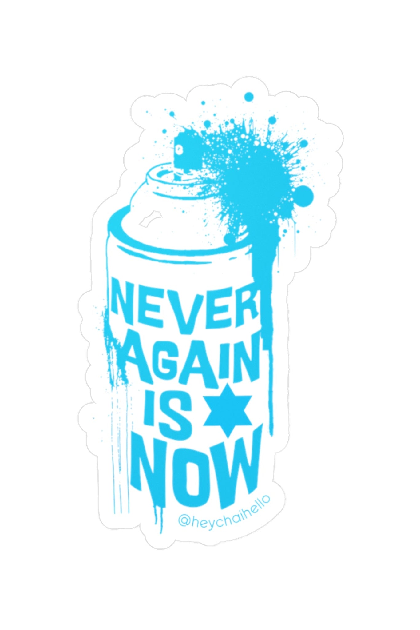 Graffiti Never Again Sticker