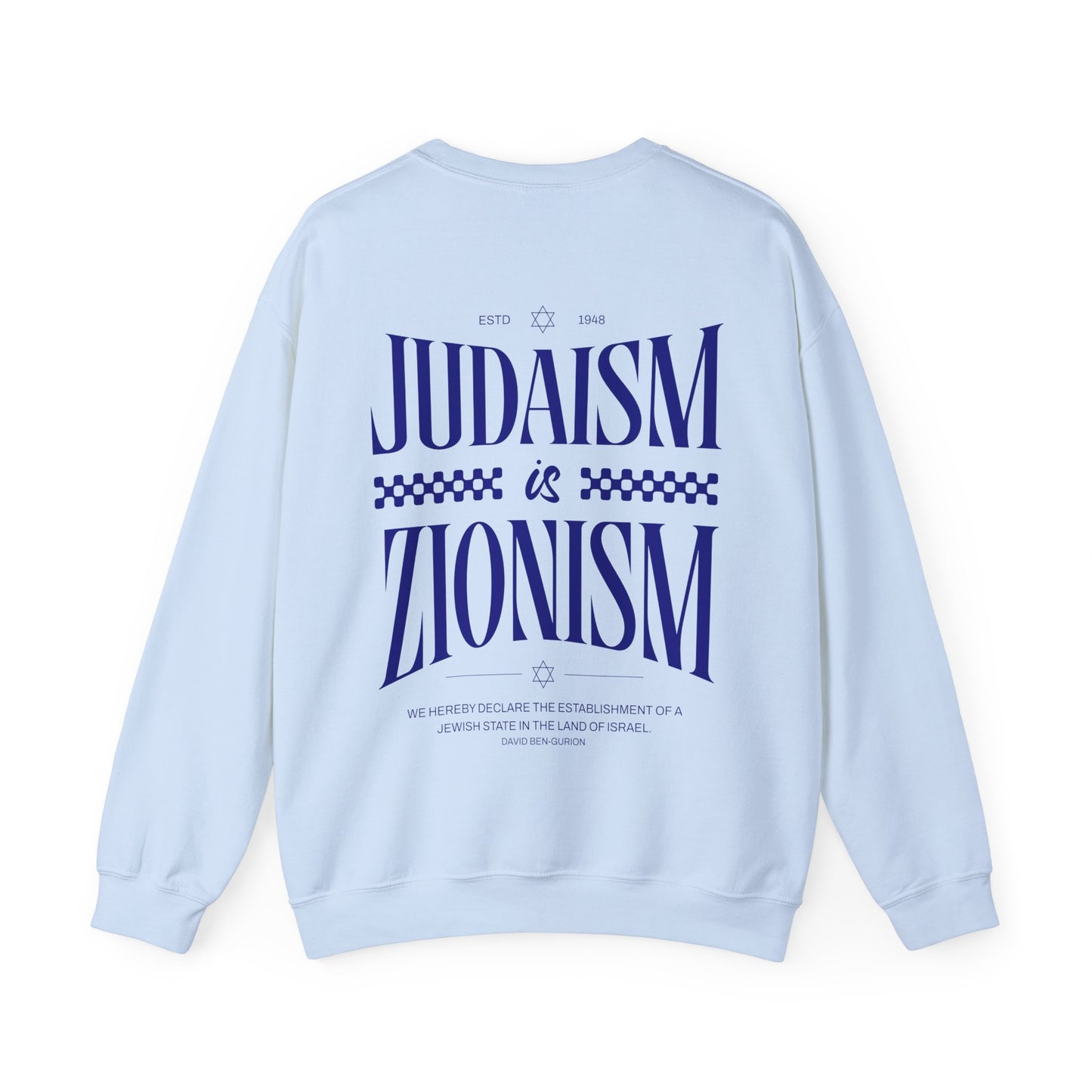 Judaism is Zionism Crewneck Sweatshirt