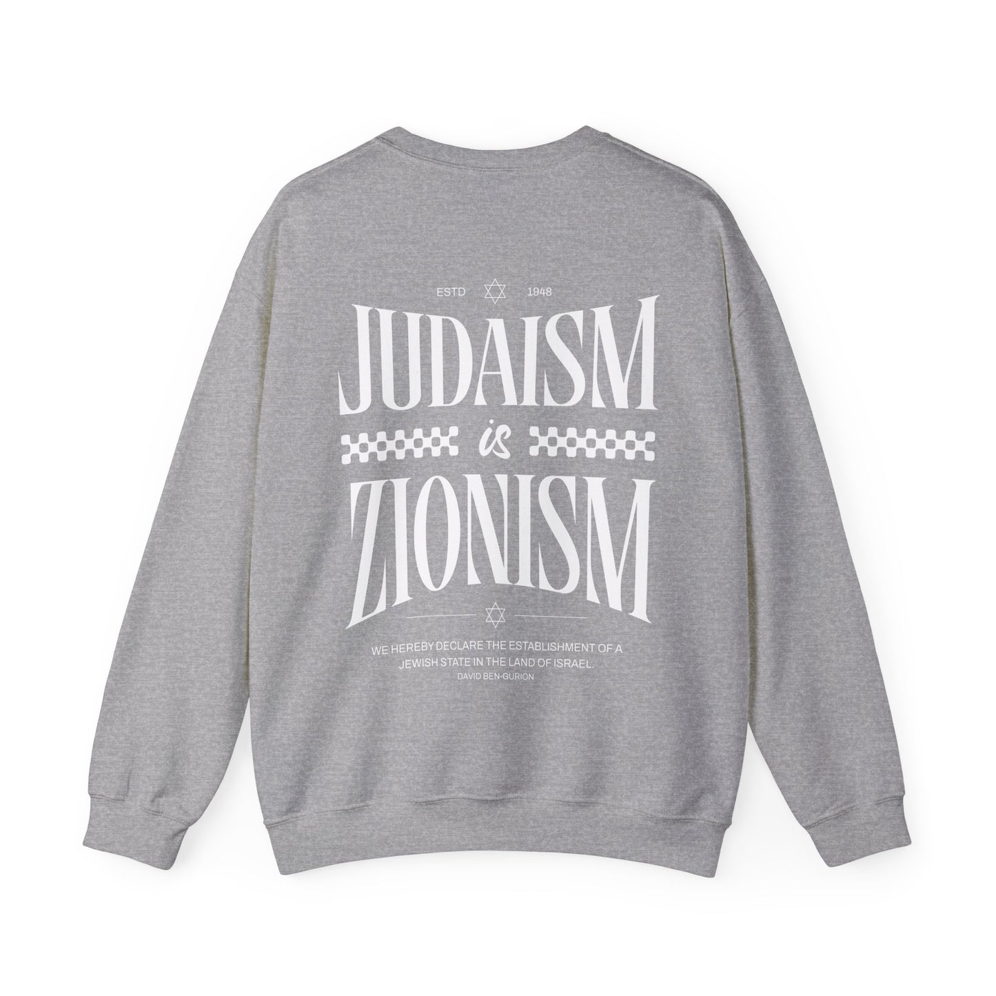 Judaism is Zionism Crewneck Sweatshirt