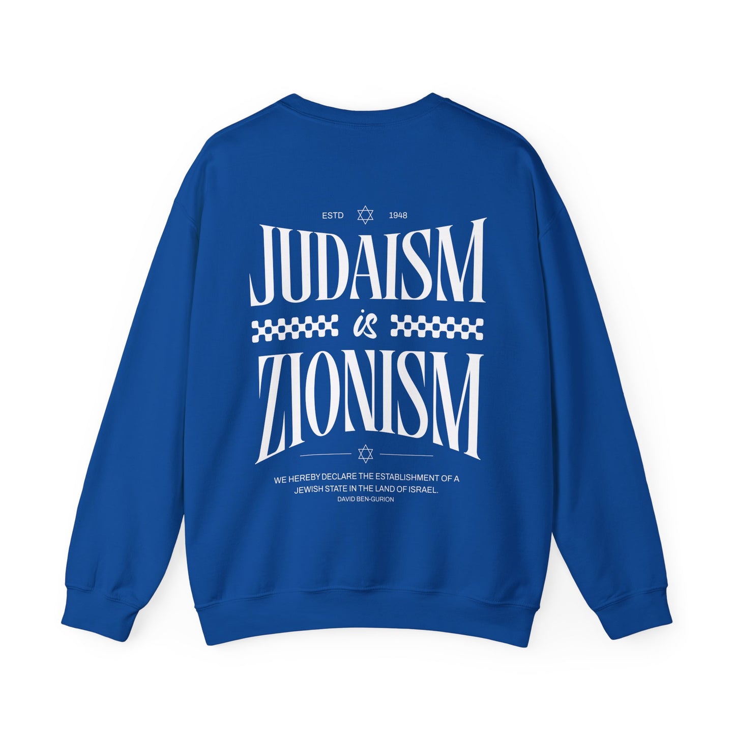 Judaism is Zionism Crewneck Sweatshirt