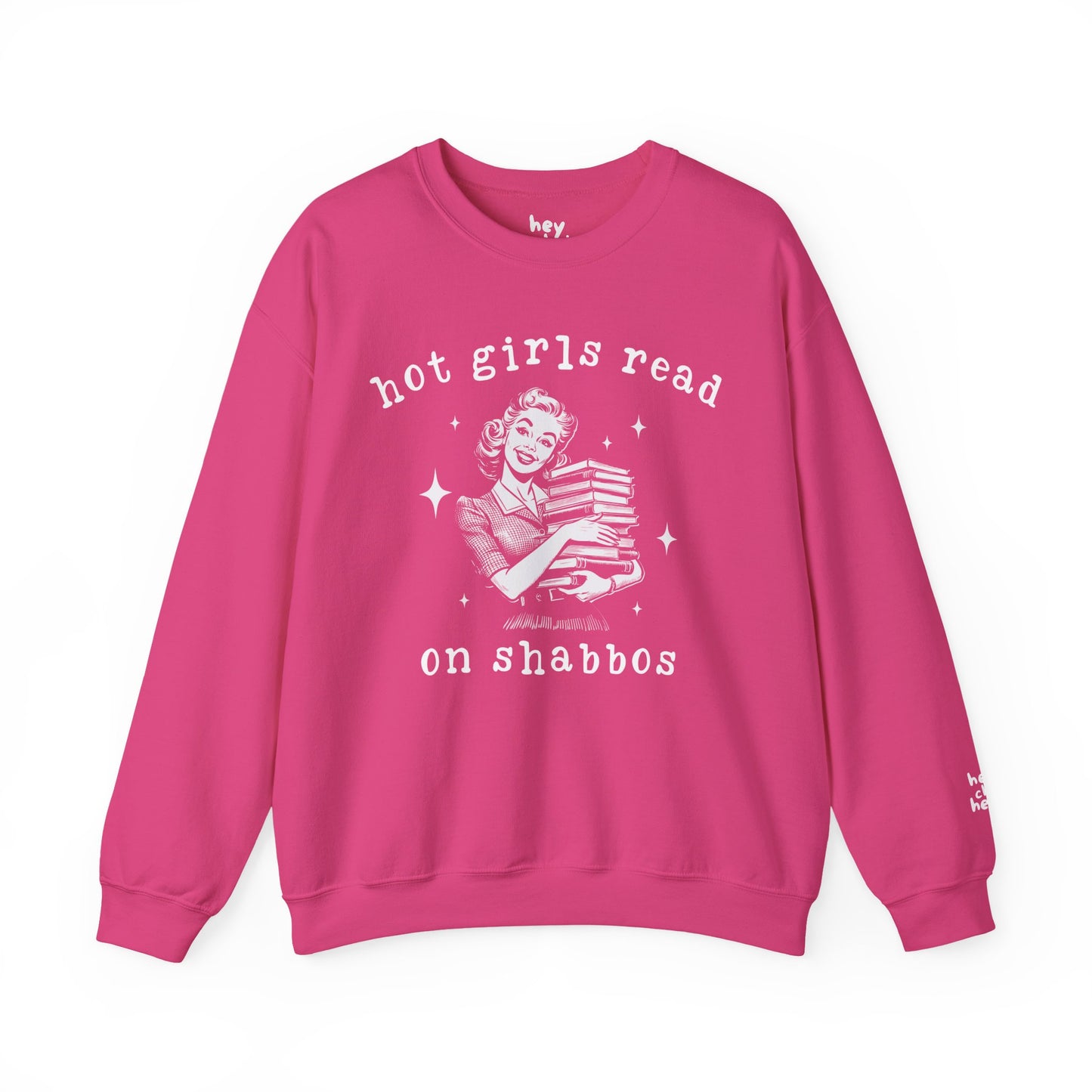 Hot Girls Read on Shabbos Crewneck Sweatshirt