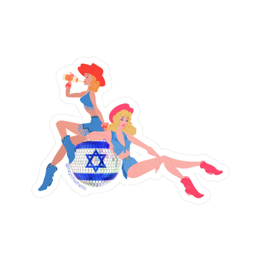 Double Shot Disco Sticker