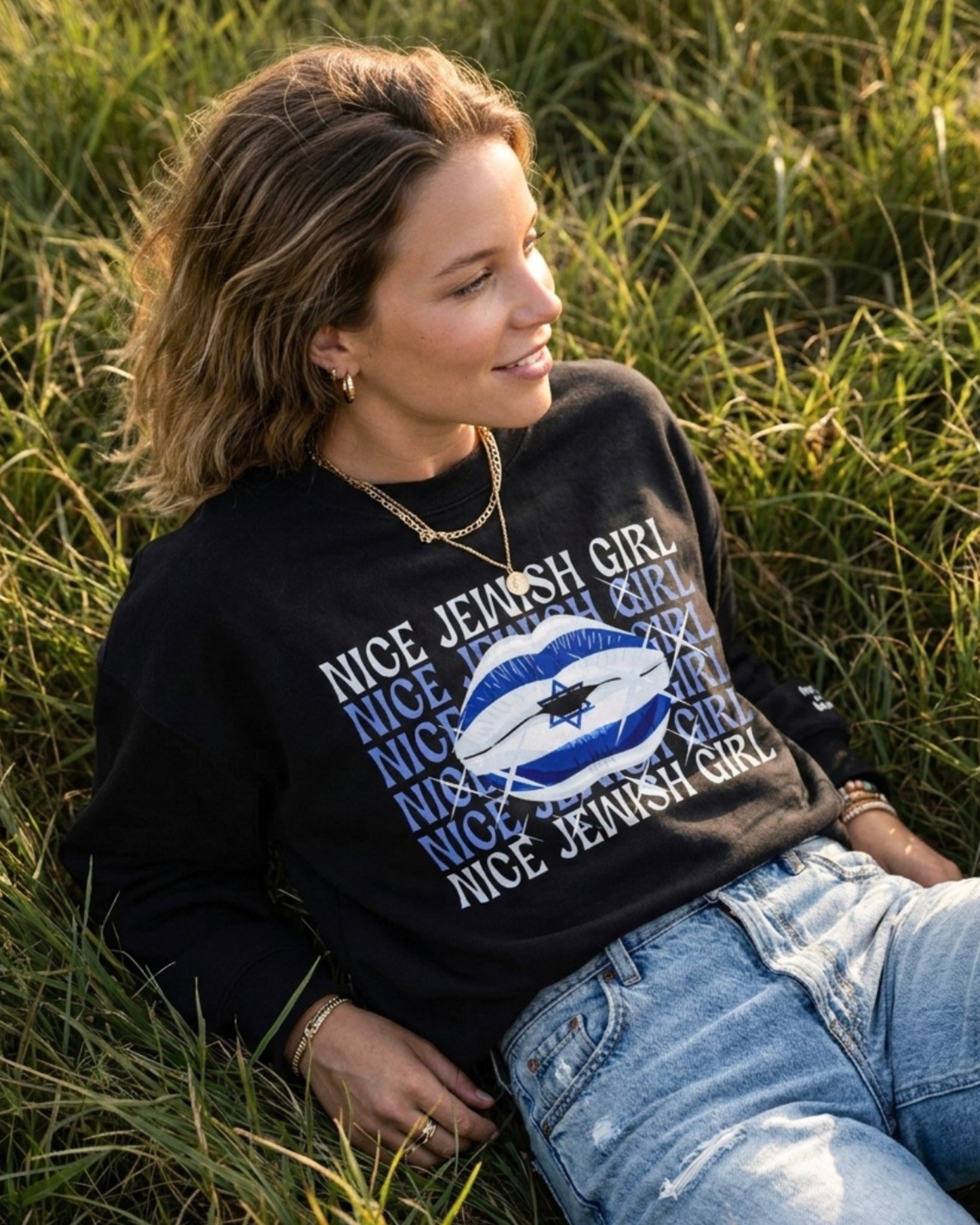 Nice Jewish Girl Crewneck Sweatshirt